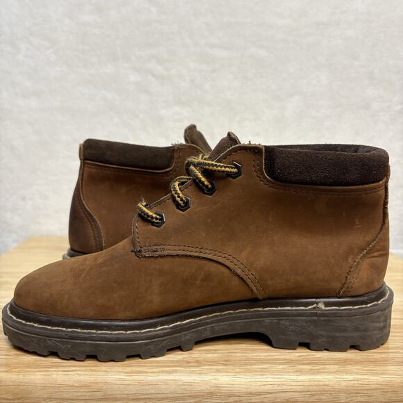 Eastland Brown Leather Lace Up Ankle Chukka Boot Moc Toe Lug Sole Size 7.5 - Picture 7 of 13